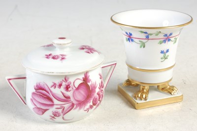 Lot 28 - A small Herend porcelain urn shaped vase,...