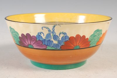 Lot 38 - A Clarice Cliff Bizarre Gayday pattern bowl,...