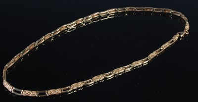 Lot 48 - A 9ct gold necklace, 21.9 grams.