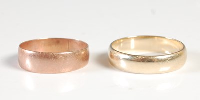 Lot 84 - Two 9ct gold rings, size L and size I, gross...