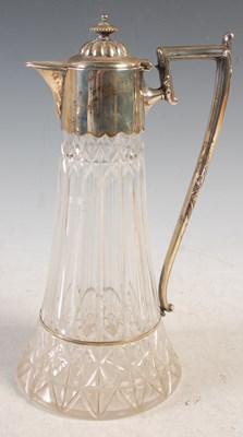 Lot 118 - A Victorian silver mounted cut glass claret...