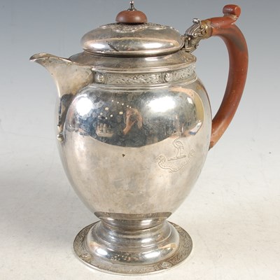 Lot 120 - A London silver hot water pot with...