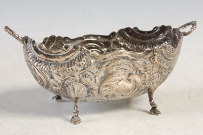 Lot 132 - A small Sheffield silver twin-handled oval...