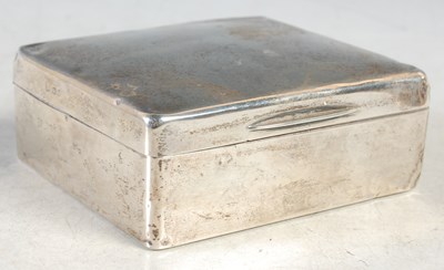 Lot 133 - A London silver mounted rectangular cigarette...