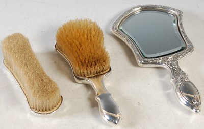 Lot 171 - A Sterling silver three piece dressing table...