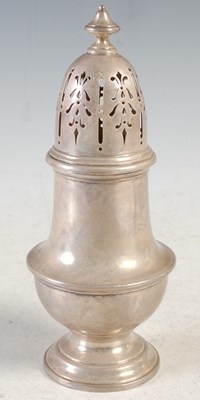Lot 175 - A London silver sugar castor, 18.5cm high, 6.2...