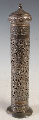 Lot 178 - A Middle Eastern white metal Quran holder, of...