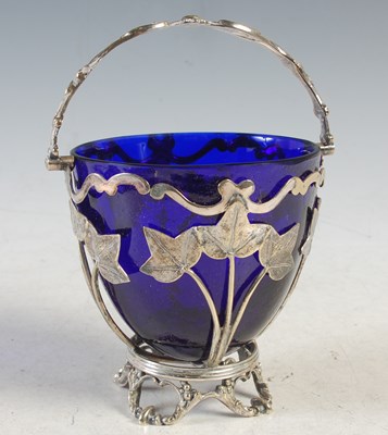 Lot 179 - A silver plated sweet meat basket, with...