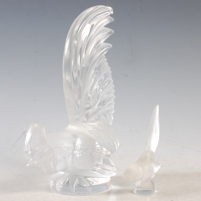 Lot 192 - Coq Nain, a Lalique clear and frosted glass...
