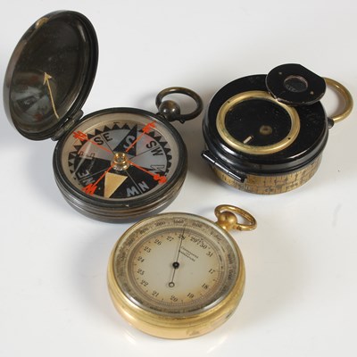Lot 271 - A vintage leather cased military issue field...