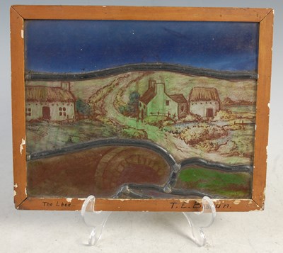 Lot 275 - Isle of Man Interest - a hand painted stained...