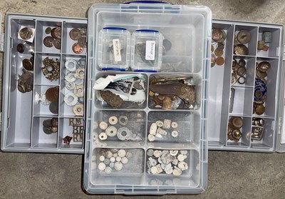 Lot 366 - Three boxes of assorted metal detectorist...