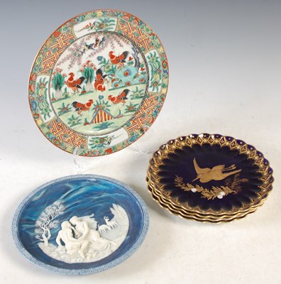 Lot 380 - A set of four Copeland Spode cobalt blue...