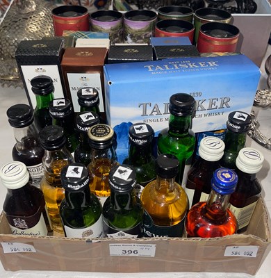 Lot 396 - A collection of assorted miniature single malt...
