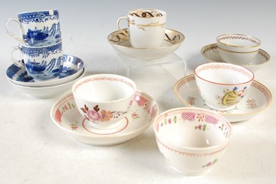 Lot 410 - A collection of 19th century English teaware,...