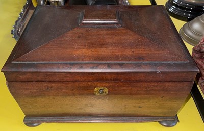 Lot 449 - A 19th century mahogany sarcophagus shaped...