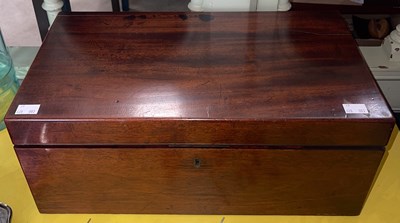 Lot 454 - A 19th century mahogany writing slope with...