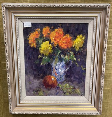 Lot 580 - J. D. Henderson Orange and yellow flowers and...