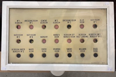 Lot 472 - A vintage country house indicator board by...