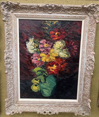 Lot 592 - J. S. (20th century) Still life with yellow,...
