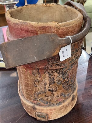 Lot 475 - A vintage British canvas and leather artillery...