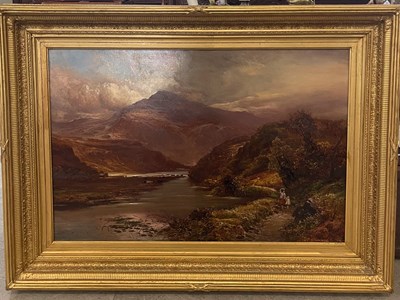Lot 572 - Clarence Roe (1850-1909) A highland loch oil...