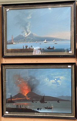 Lot 607 - 19th century Neapolitan School, Eruzione The...