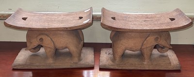 Lot 635 - A pair of mid 20th century African Ashanti...