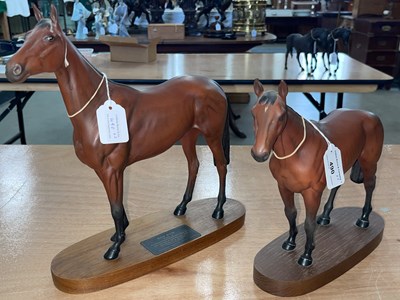 Lot 490 - A Beswick figure of Red Rum; together with...