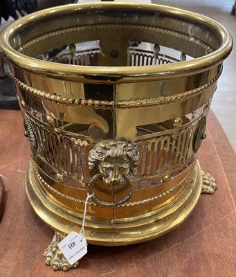 Lot 495 - An early 20th century brass planter/jardiniere...