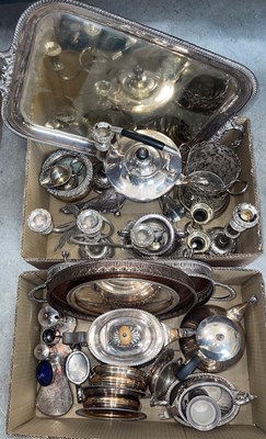 Lot 527 - Two boxes of assorted EP ware.