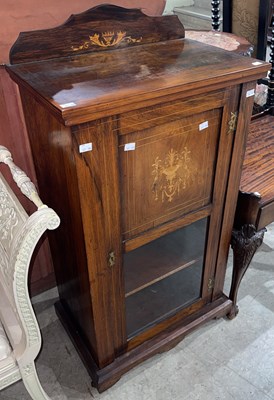 Lot 686 - A late 19th century rosewood and marquetry...