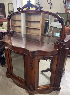 Lot 688 - A 19th century rosewood mirror back chiffonier,...