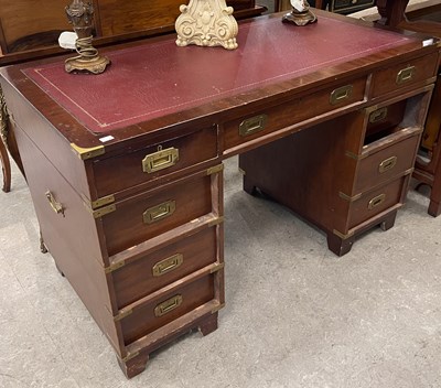 Lot 716 - A reproduction mahogany and brass bound...