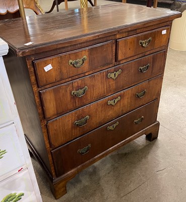 Lot 703 - An 18th/19th century mahogany bachelors chest,...