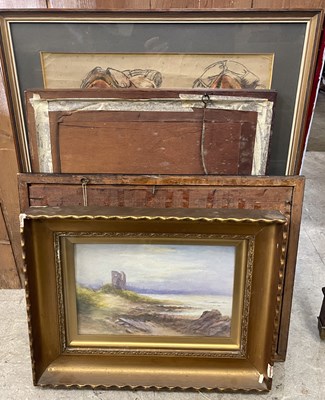 Lot 705 - A group of five assorted decorative pictures...