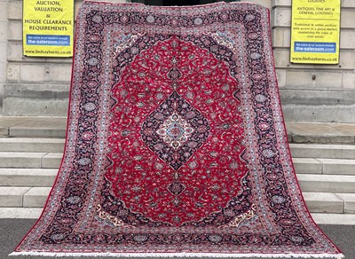Lot 806 - A Persian Kashan carpet, 20th century, the...