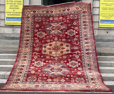 Lot 808 - An antique style Saharna Collection carpet,...