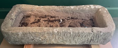 Lot 726A - An antique stone rectangular shaped garden...