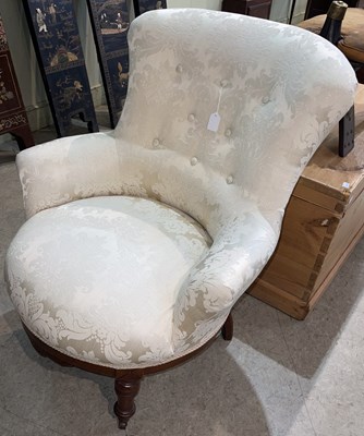 Lot 764 - A late 19th century mahogany armchair with...
