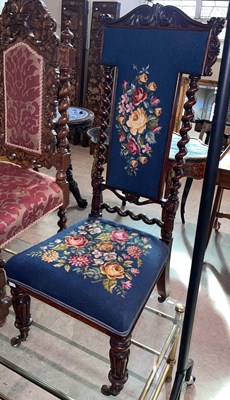 Lot 766 - A 19th century rosewood Prie Dieu chair, with...