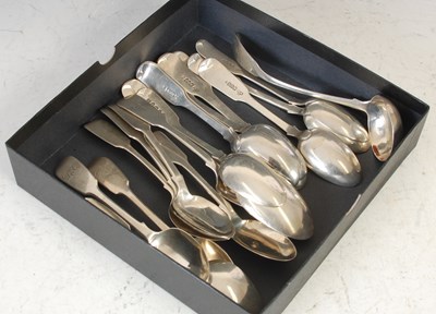 Lot 317 - A collection of assorted silver flatware, 13.7...