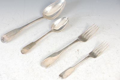 Lot 318 - A collection of assorted silver flatware,...