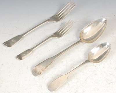 Lot 319 - A collection of assorted silver flatware,...