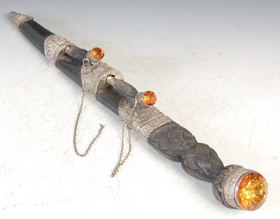 Lot 322 - An Edinburgh silver mounted dirk, makers mark...