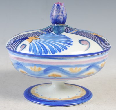 Lot 19 - A Carltonware hand-painted pottery circular...
