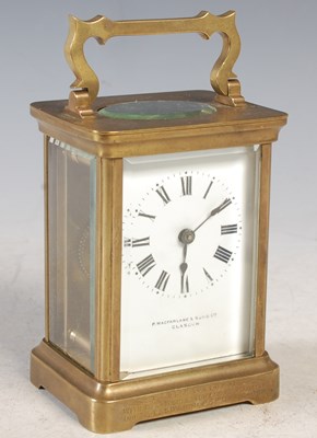 Lot 22A - An early 20th century brass cased carriage...