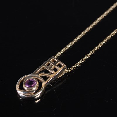 Lot 61 - A 9ct gold gem set Charles Rennie Mackintosh...