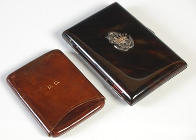 Lot 93 - A yellow and white metal mounted tortoiseshell...
