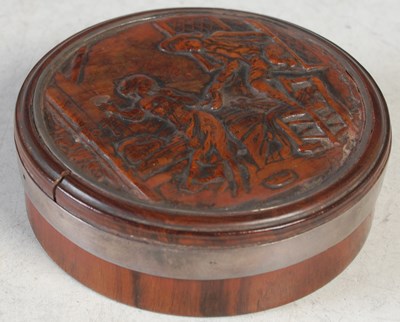Lot 94 - An antique white metal mounted pressed wood...